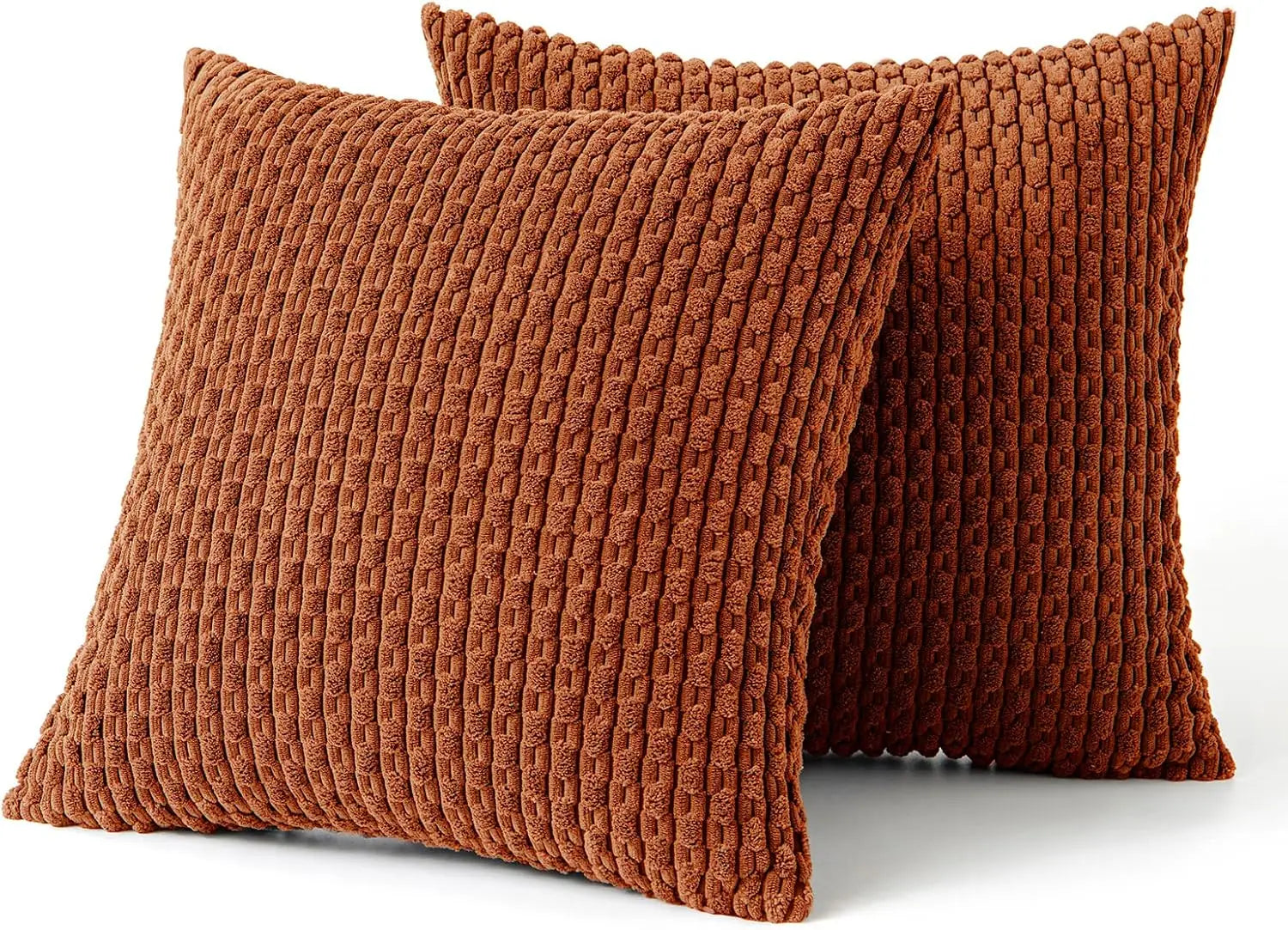 Maliben | Soft Ribbed Velvet Decorative Pillow With Stripes In Boho Style For Sofa And Bed