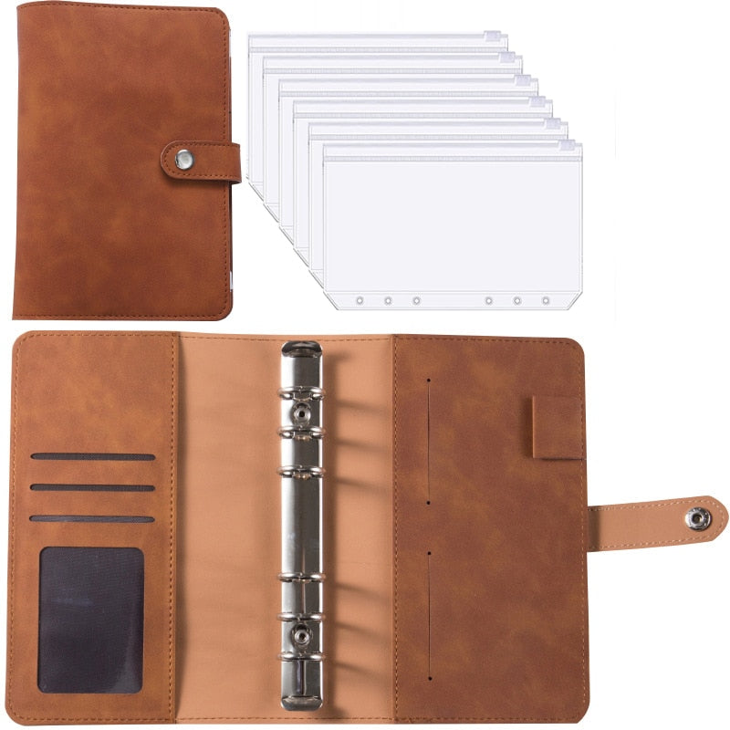 Maliben | Financial Planner Leather Multi Pocket Bill Organizer Notebook