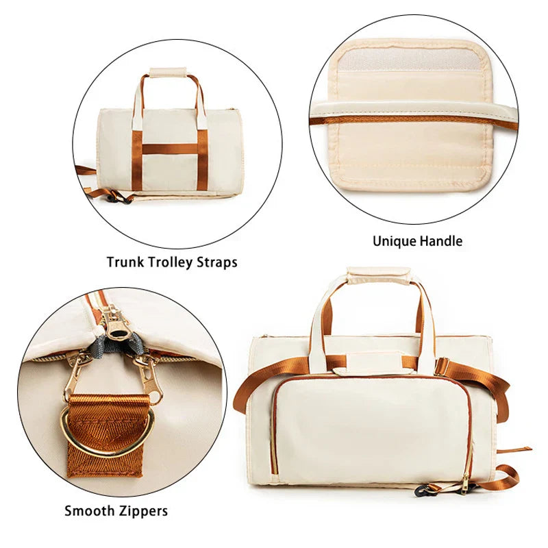Maliben | Voyatura Flexpack | Foldable Travel Bag With Suit Compartment | 53 L | 3-In-1 Backpack, Shoulder Bag & Duffel Bag