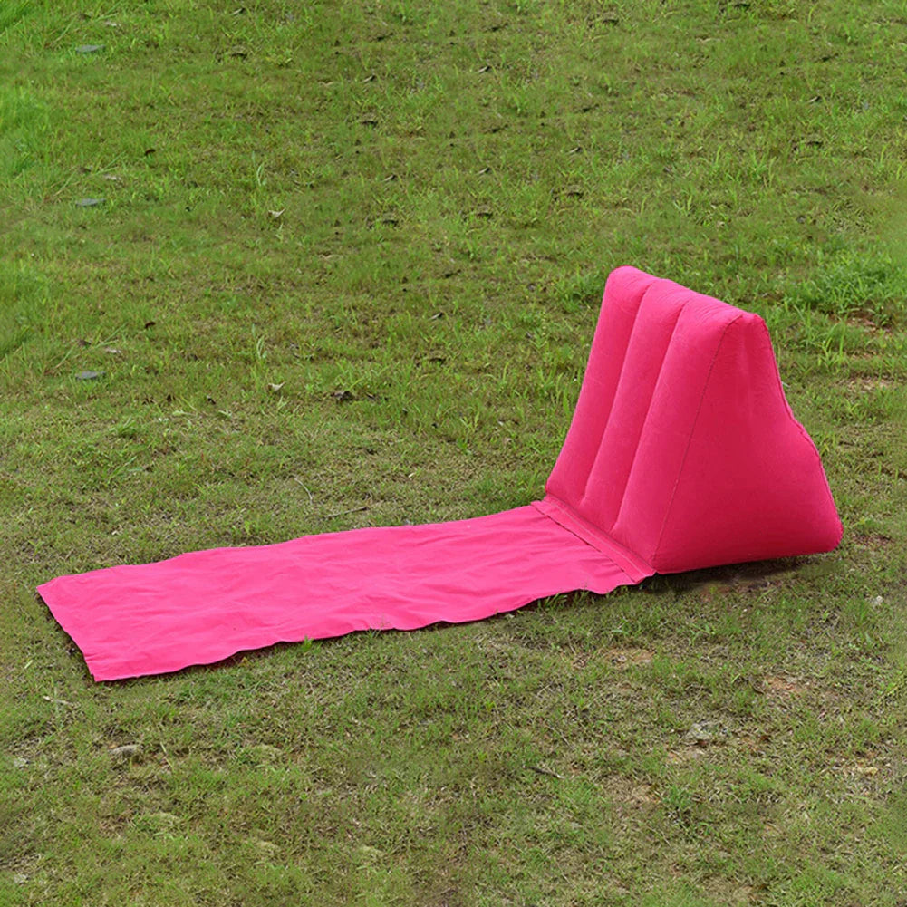 Maliben | Inflatable Beach Mat With Backrest | Foldable & Comfortable | Airlounge Travel & Camping Lounge Pillow