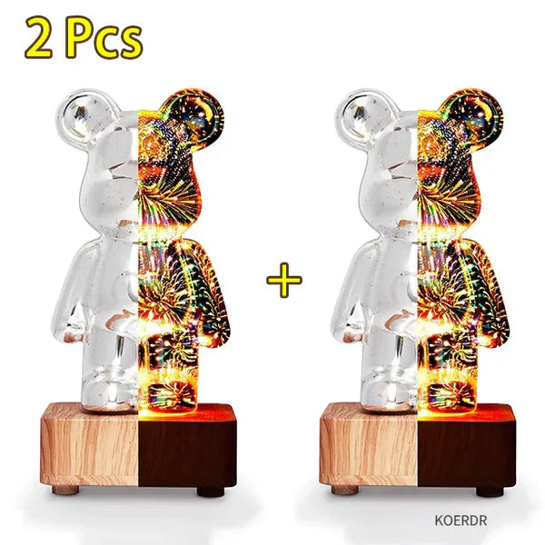 Maliben | Magical 3d Firework Projection Mood Lamp - Starbear