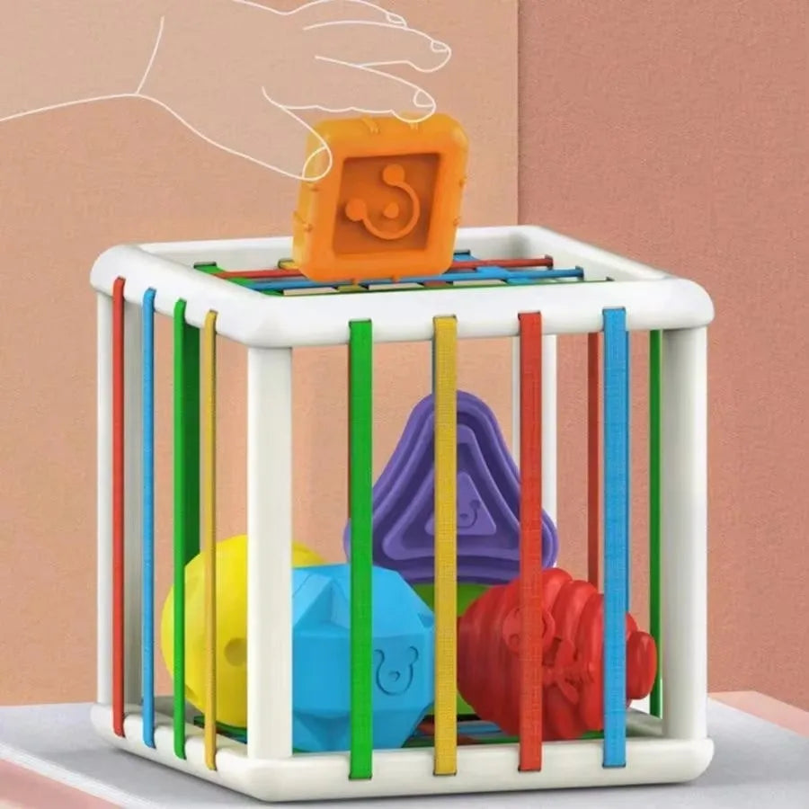 Maliben | Montessori Shape Box – Sorting & Motor Skills Game