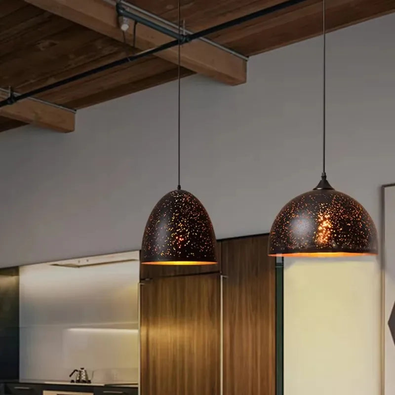Maliben | VIntage Iron Pendant Lamp in Scandinavian Retro Loft Style