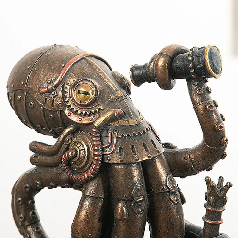 Maliben | Steampunk Octopus Mechanical Traveler Figurines Home Decors