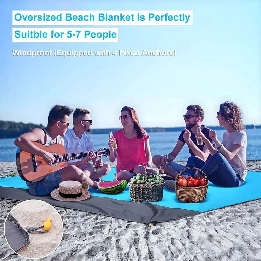 Maliben | Beach Blanket Aeroloom | Xxl 210x200 Cm | Waterproof & Sand-Free | Ultra-Light & Portable