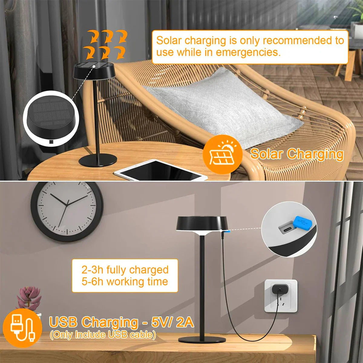 Maliben | Solvella Solar Table Lamp Led | Dimmable & Cordless | 3 Light Colors | Ip65 Waterproof For Indoor & Outdoor