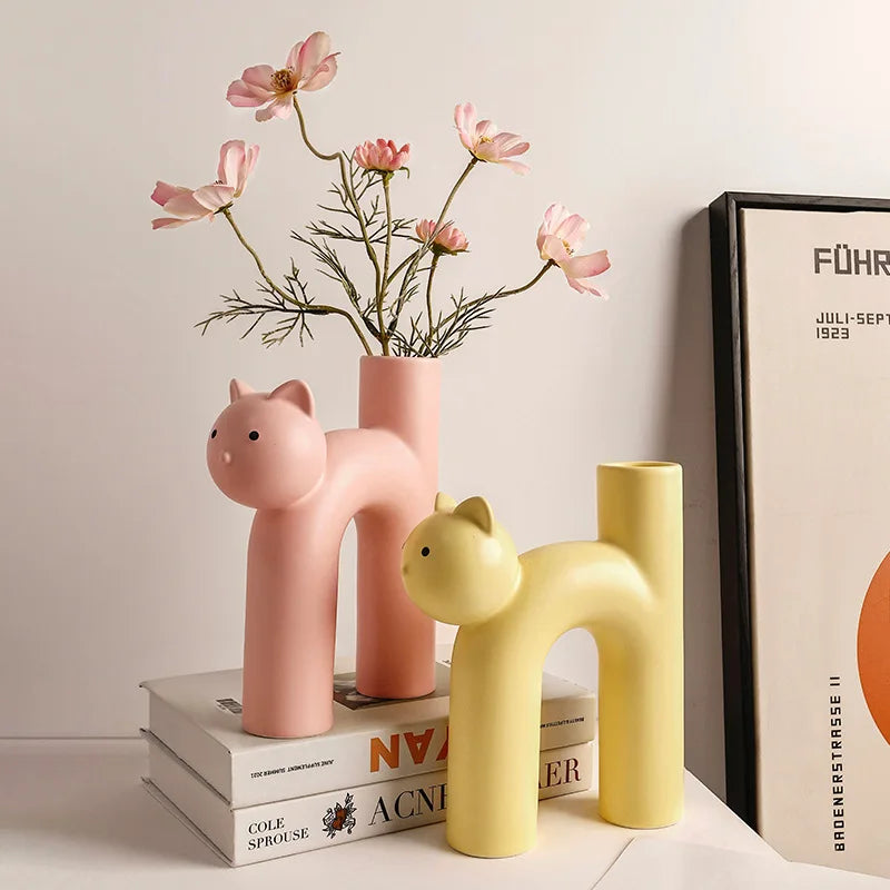 Maliben | Mini Cat Elegant Minimal H-Shaped Flower Vase