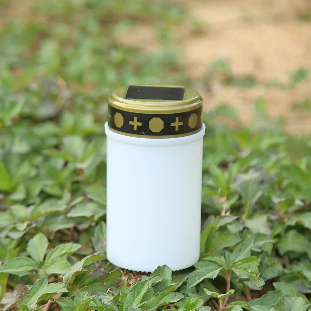 Maliben | Memolux Eternis Solar Grablicht Led | Flickering Candle Look | Waterproof & Rechargeable | 12 Cm High