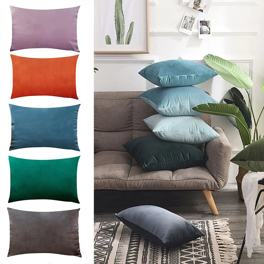 Maliben | Velvet Cushion In Cheerful CAndy Colors For Sofa and Bedroom