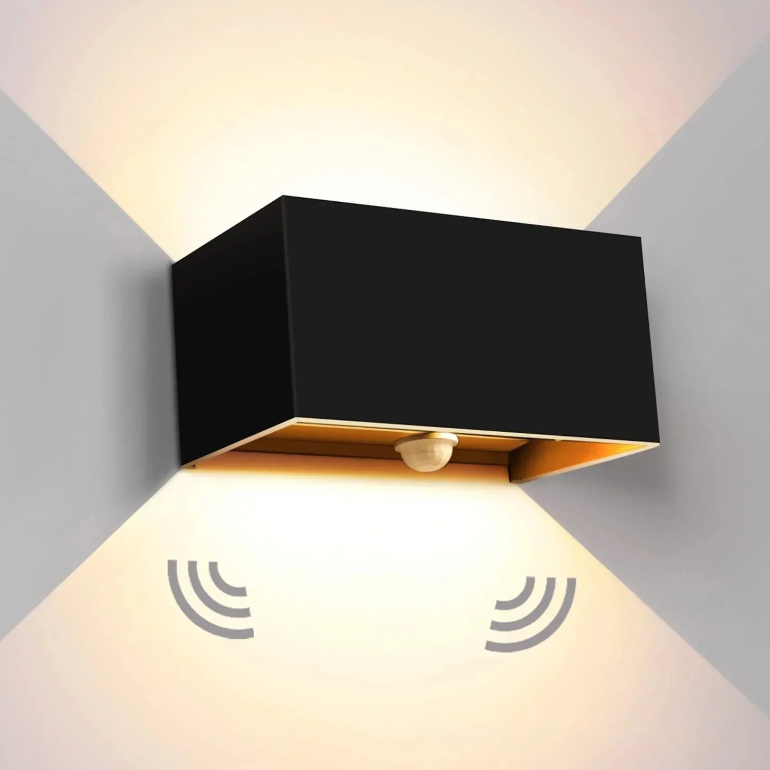 Maliben | Sensolux Led Wall Light | Led Outdoor Wall Light 24w | With Motion Sensor | Ip65 Waterproof | Adjustable Spotlight In Black/White