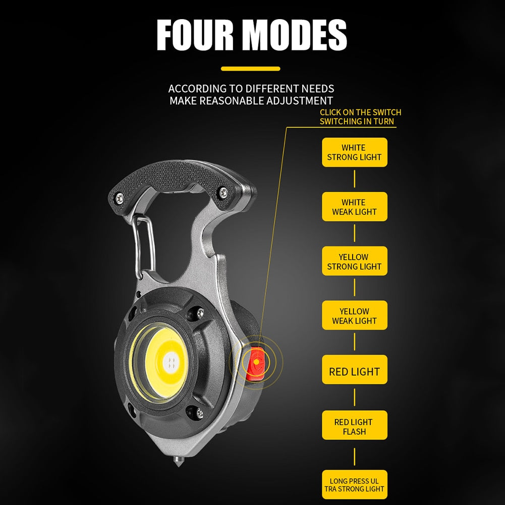 Maliben | 7in1 Pocket Lamp Survival Camping Keychain