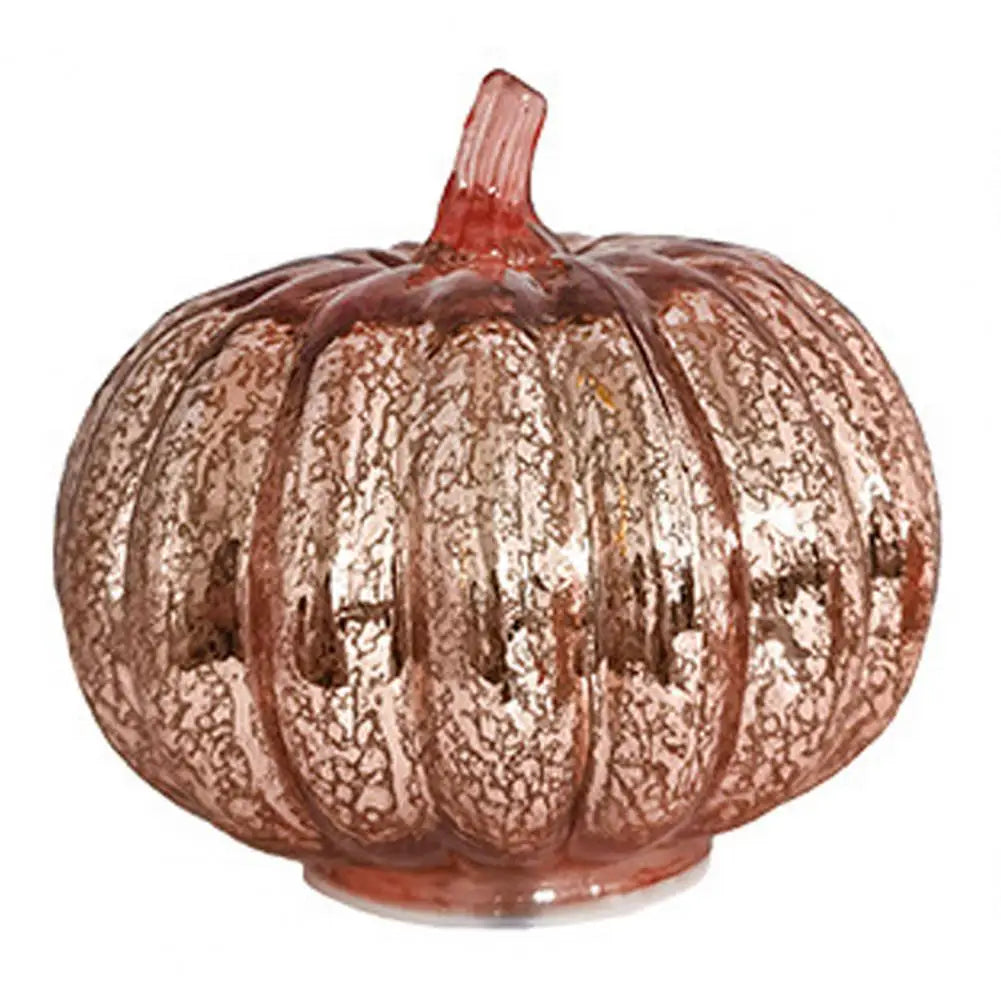 Maliben | Aurelia Glow Glass Pumpkin Decoration | Starry Sky Design | Led & Timer Function | Autumn & Halloween