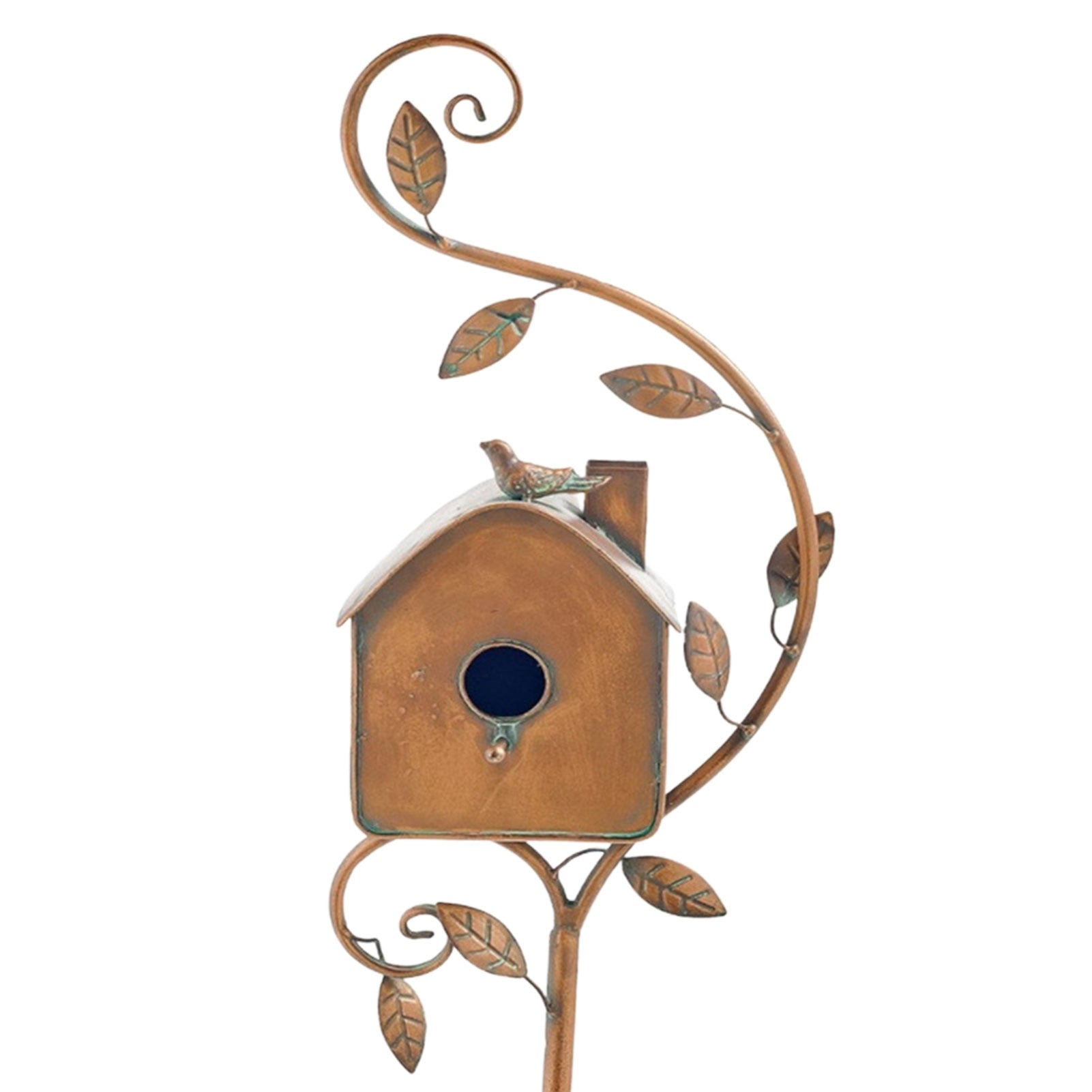 Maliben | Metal Art Birdhouse On Garden Stake - Feathernest