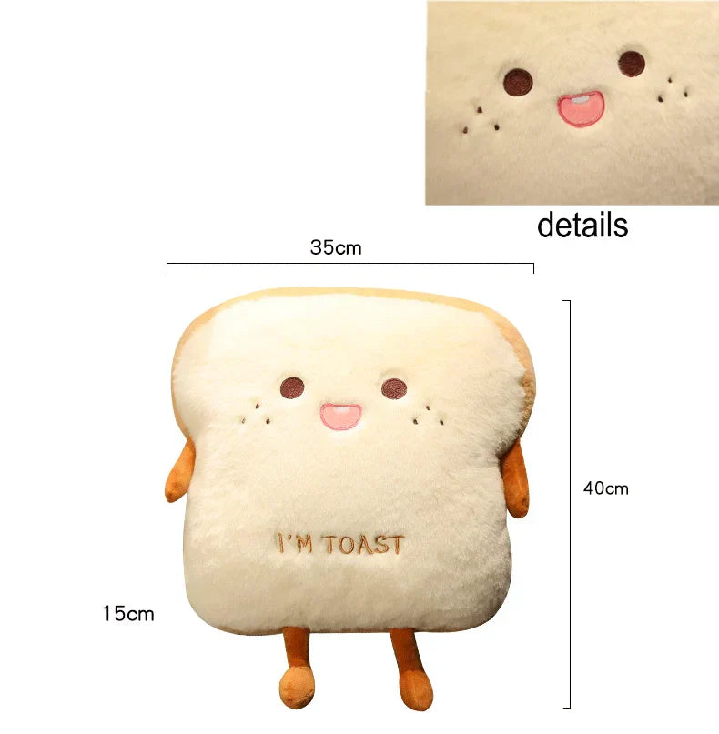 Maliben | Plush Toast Bread Ultra Soft Hand Warmer Pillow