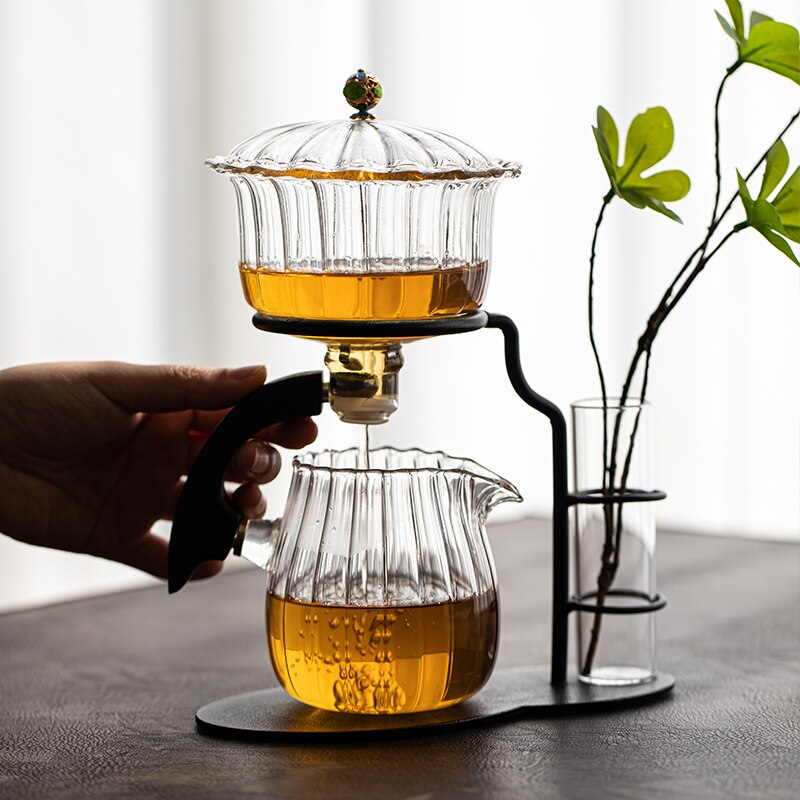 Maliben | Nature Leaf Magnetic Semi-Automatic Tea Set