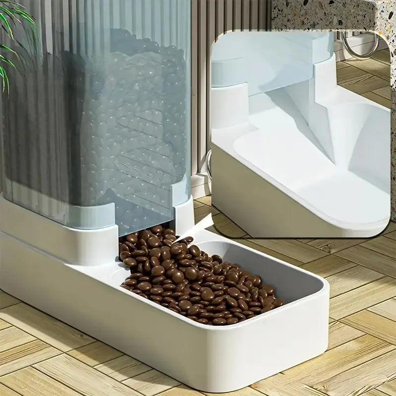 Maliben | Petflow Duo | 2-In-1 Feeder & Water Dispenser For Pets | Automatic Gravity Dispenser | 3.8 L Capacity | For Cats & Small Dogs