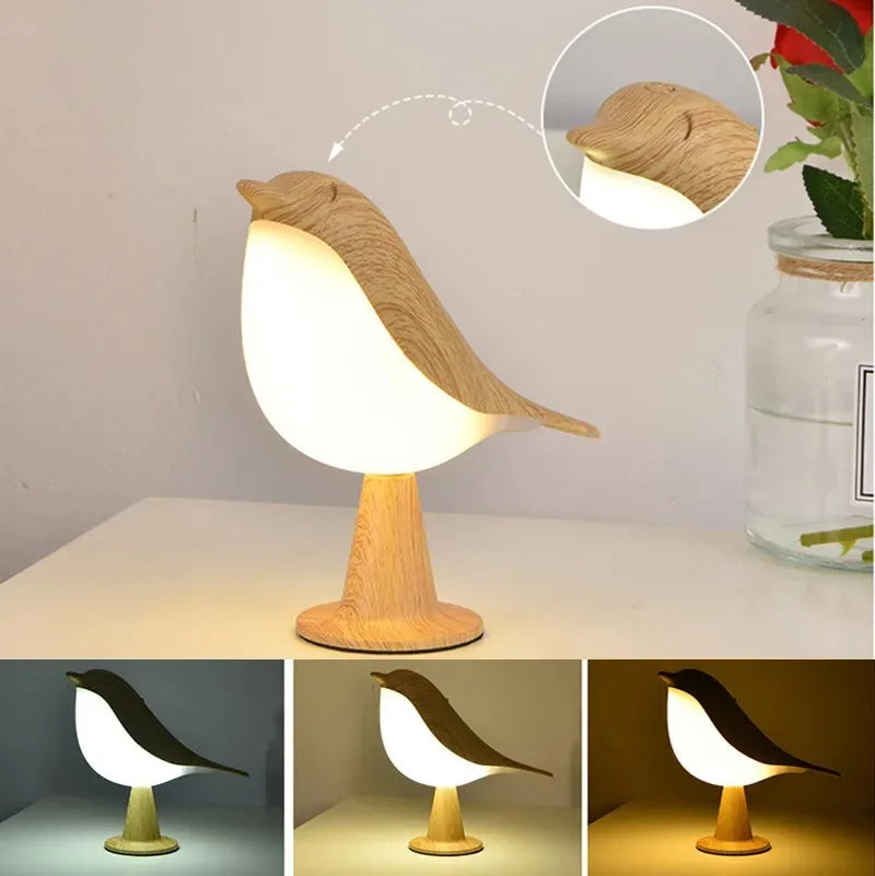 Maliben | Playful Bird Night Lamp – Touch Control & Adjustable Light Colors
