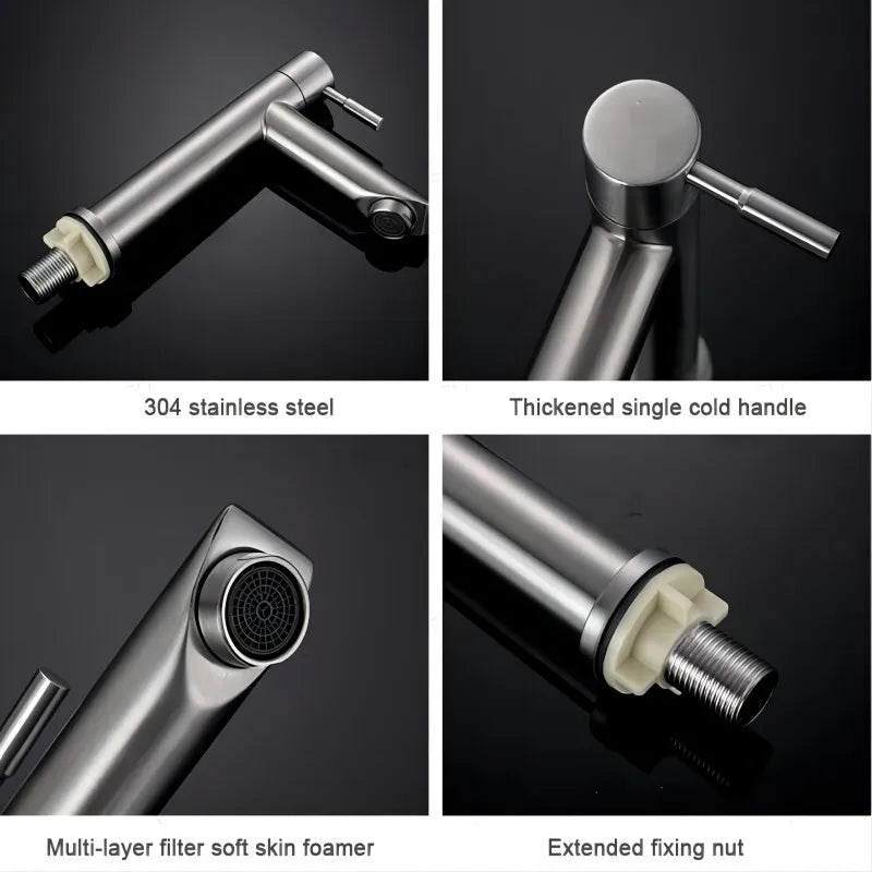Maliben | Stylish Luxury Stainless Steel Basin Faucet For Bathrooms