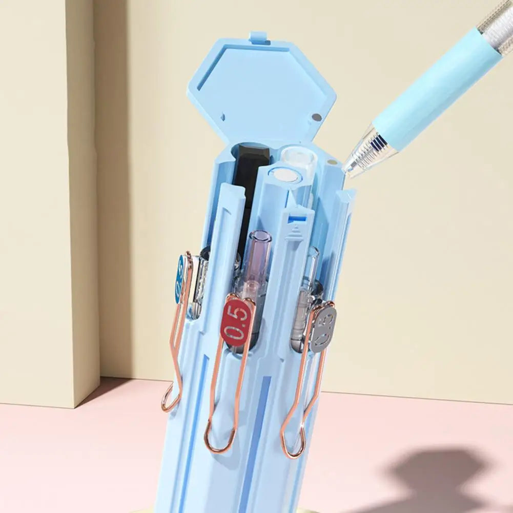 Maliben | One-Touch Hexagon Pen Organizer Case