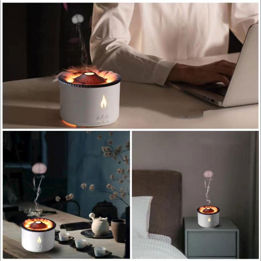 Maliben | Volcanic Flame Air Humidifier Night Lamp