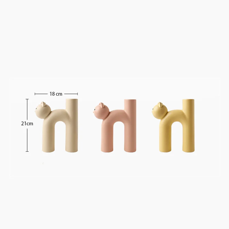 Maliben | Mini Cat Elegant Minimal H-Shaped Flower Vase