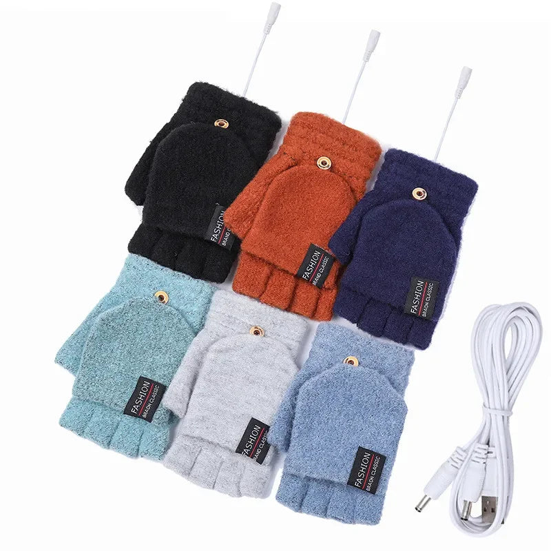 Maliben | Thermoloom Usb Heating Gloves | 3 Heat Levels | Soft Knit Material | Unisex One Size