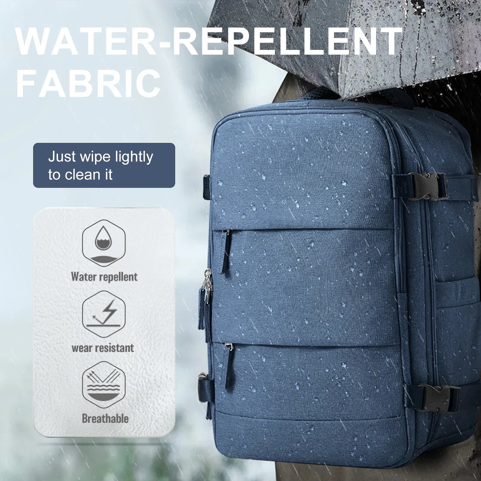 Maliben | Travel Backpack Travomate | Waterproof & Versatile | 15.6" Laptop Compartment | Large Capacity With Wet-Dry Separation