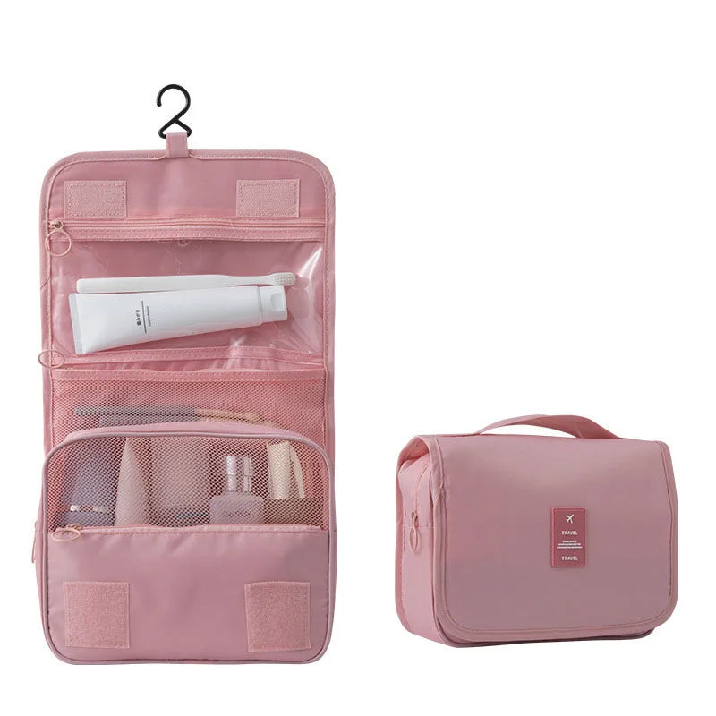 Maliben | Travel Toiletry Bag For Hanging | 6 Compartments & Moisture Compartment | Compact & Versatile | Water-Repellent Polyester