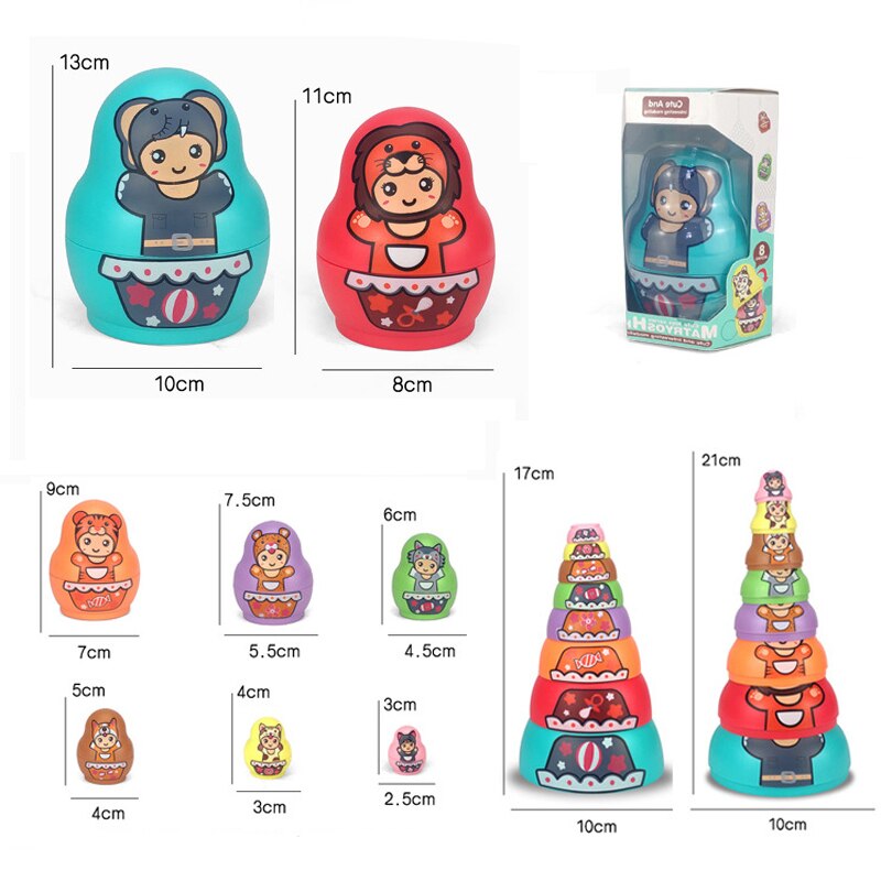 Maliben | Educational Colorful Kids Matryoshka Dolls