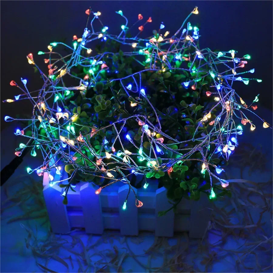 Maliben | Cluster Led String Lights LuMistra | Warm White & Cool White | 36 m Silver Wire | Waterproof Ip44 | For Christmas, Wedding & Party