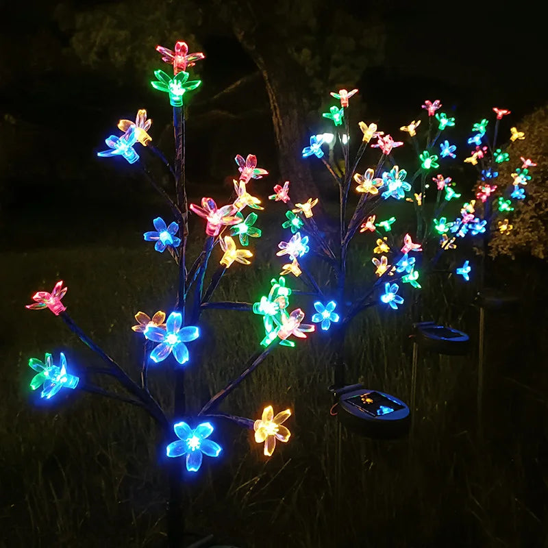Maliben | Sakura Tree Solar Flower Pathway Outdoor Lights