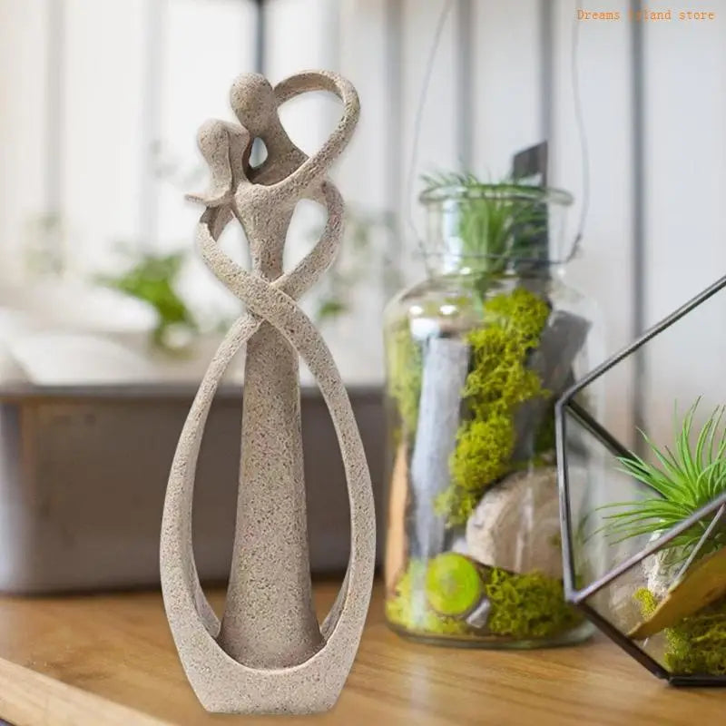 Maliben | Amavira Love Sculpture Resin | Symbol Of Affection & Harmony | Romantic Design | 26 Cm