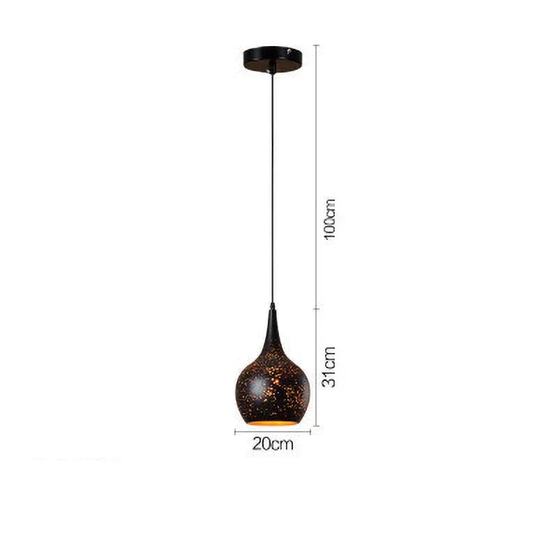 Maliben | VIntage Iron Pendant Lamp in Scandinavian Retro Loft Style