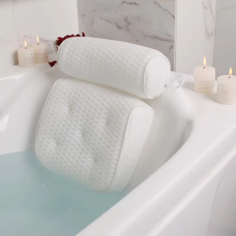 Maliben | Luxury Bath Spa Pillow With Air Mesh Technology For Neck, Head, And Back Support