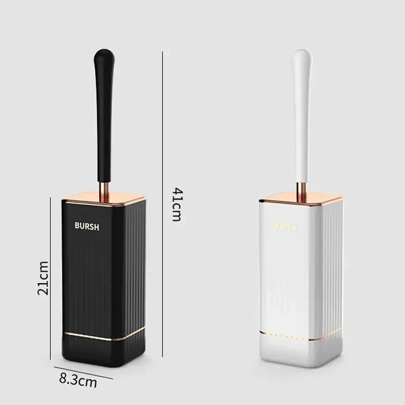 Maliben | Cleanflex Toilet Brush Set | Wall-Mounted Without Drilling | Deep Cleaning With Soft Tpr Bristles