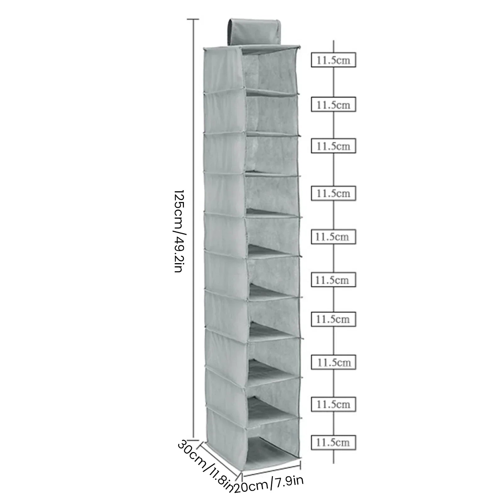 Maliben | OrdolIno 10-Layer Hanging Storage Organizer | Foldable & Space-Saving | For Shoes, Clothing & Accessories in The Closet