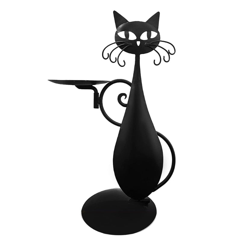 MAliben | Black Cat Candle Holder | Add a Touch Of Mystique To Your Interior
