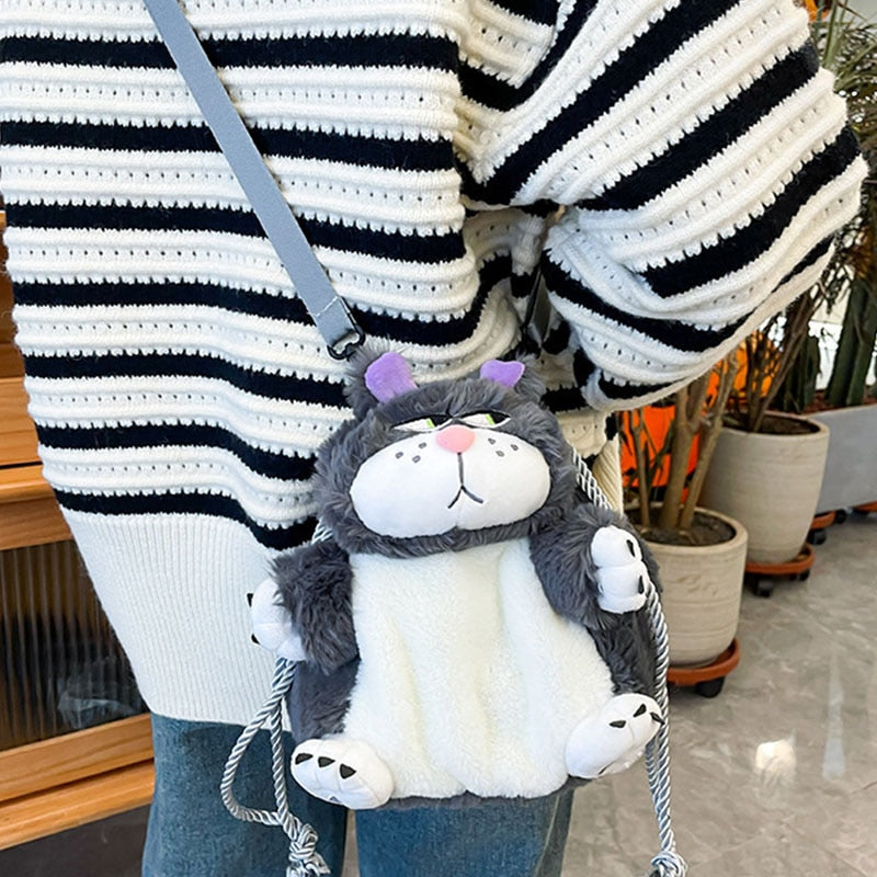 Maliben | Bored Plush Cat Shoulder Bag