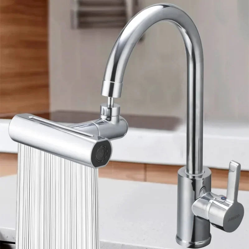 Maliben | Rainflow Kitchen Faucet - Chrome Sink Faucet With 4 Water Settings