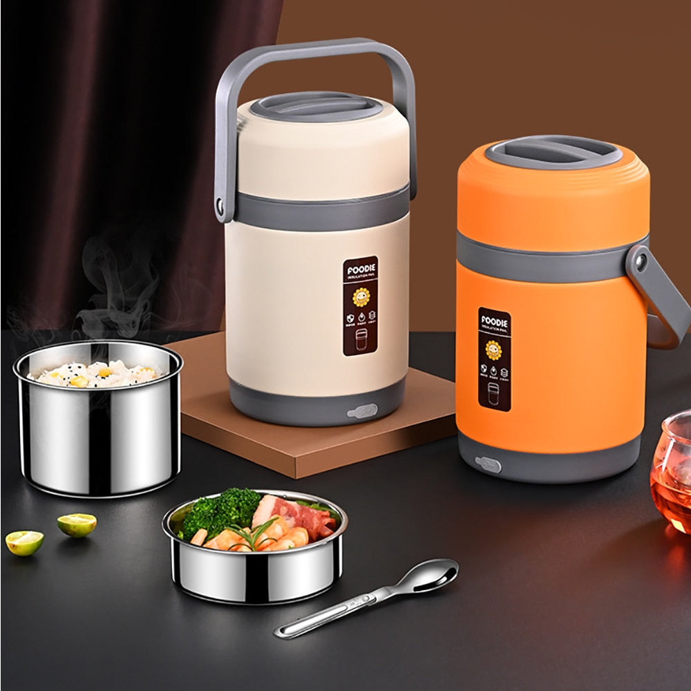 Maliben | Usb Heated Stainless Steel Food Warmer Lunch Box