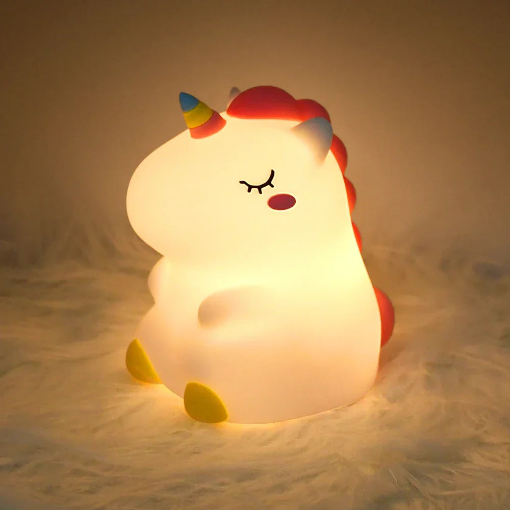Maliben | Dreamicorn Led Night Light Unicorn | Soft Silicone & Usb Rechargeable | Touch Control & 2 Brightness Levels | Nursery & Gift Idea