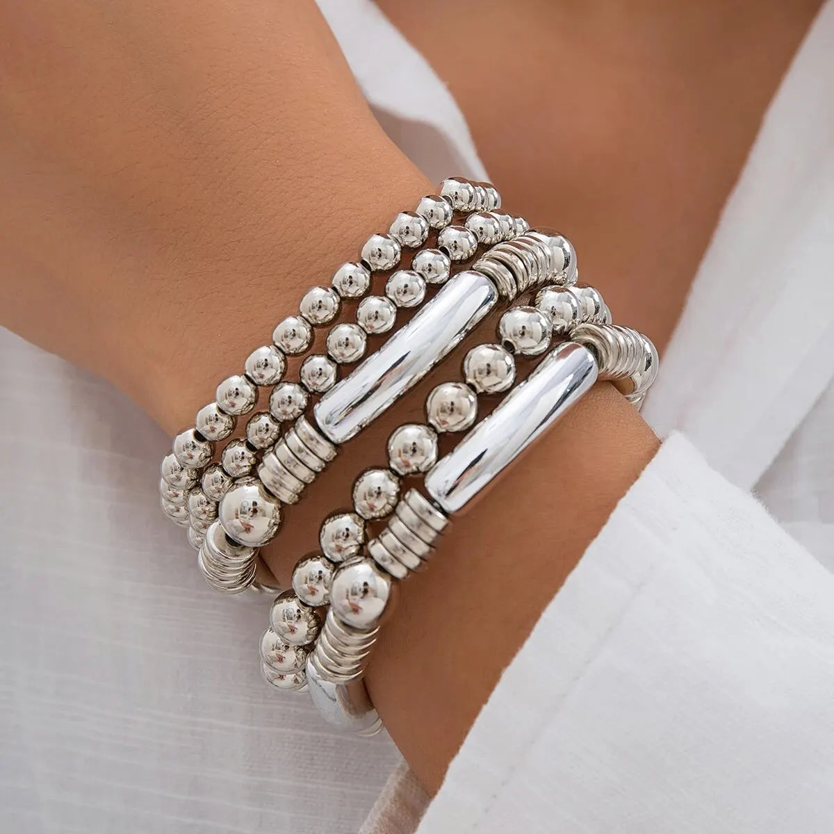 Maliben | 5pc Beaded Bracelet Stack Set