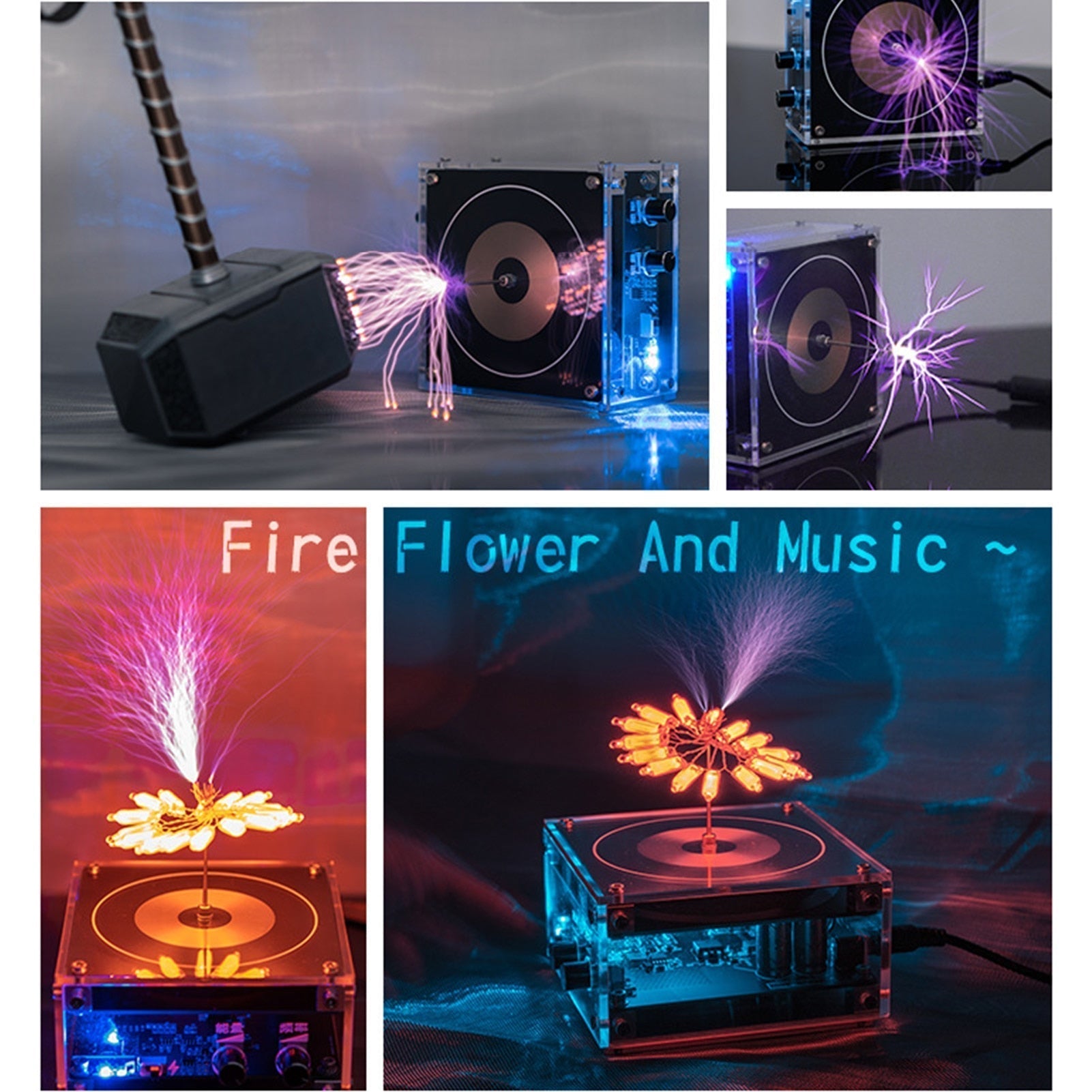 Maliben | Wireless Tesla Coil High-Frequency Lighting Speaker