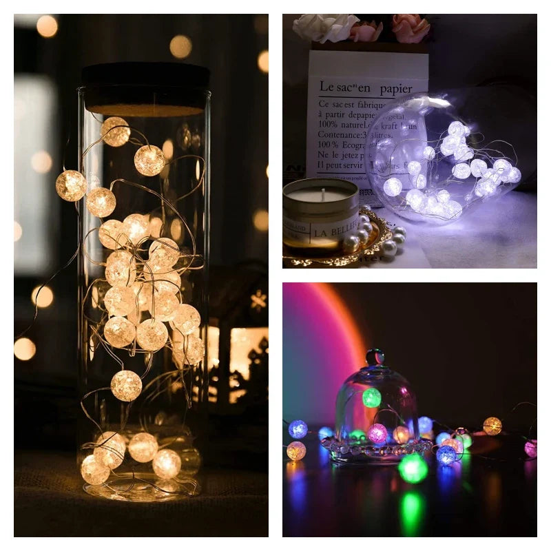 Maliben | Lumiaglow Led String Lights | Warm White | 3 Modes | Battery Operated