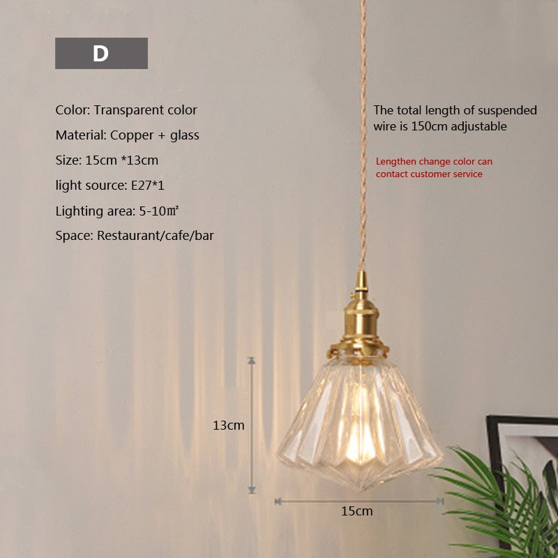 Maliben | Nordic Brilliance Transparent Glass Pendant Lamp