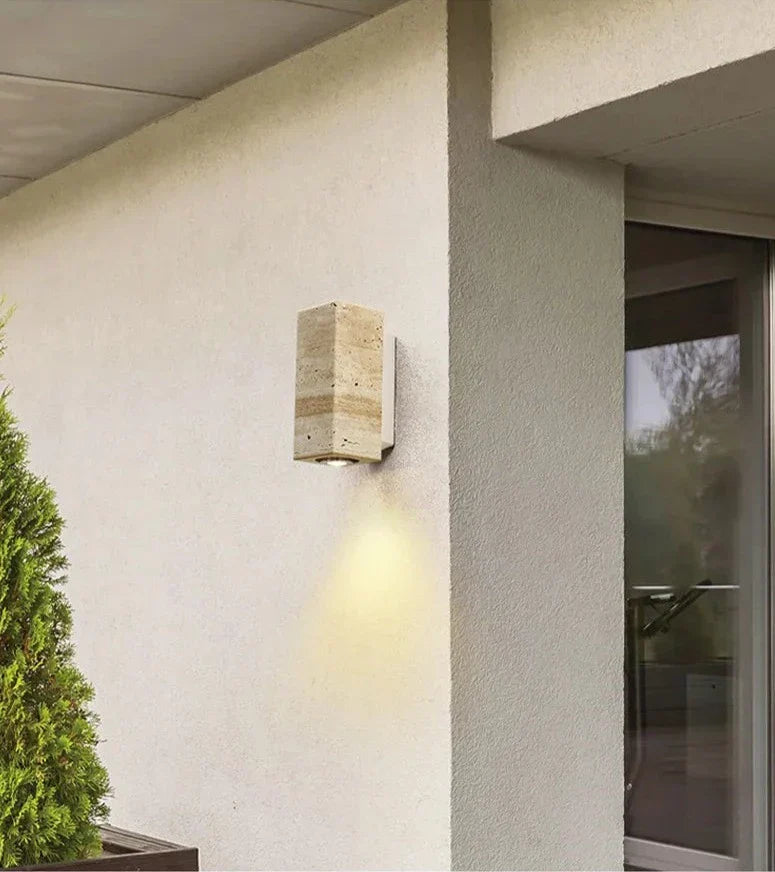 Maliben | Modern Natural Led Wall Lamp Made Of Travertine