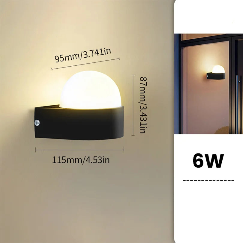Maliben | Led Outdoor Wall Light Aurobeam | Ip66 Waterproof | Motion Sensor & Twilight Sensor | 6w / 12w