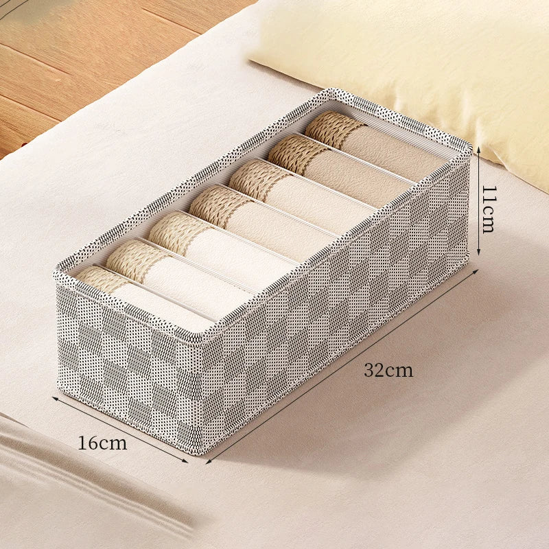 Maliben | Organest Drawer Organizer Box | For Underwear & Socks | Foldable & Space-Saving | High-Quality Polyester
