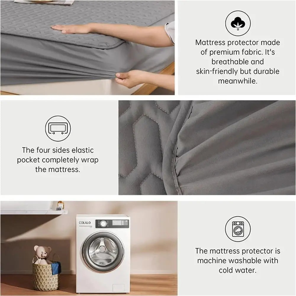 Maliben | Waterproof Ultra-Soft Fitted Latex Mattress Pad Cover