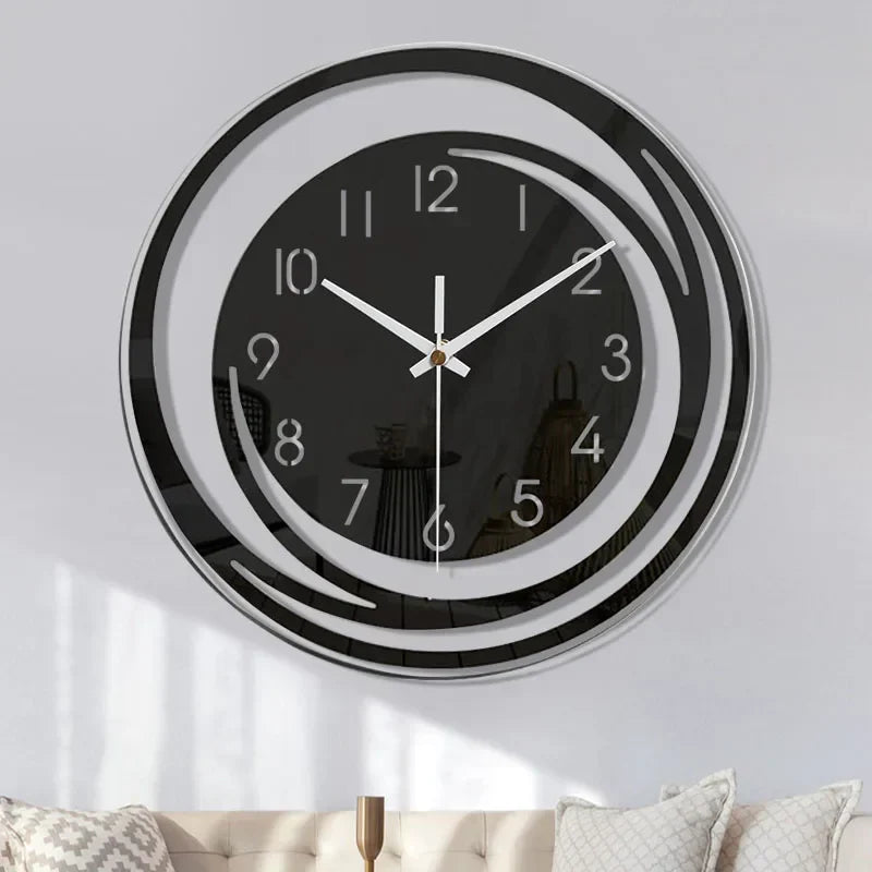 Maliben | Acrylic Wall Clock - Scandinavian Design - Black - Clock